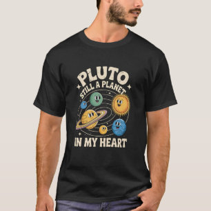 T-shirt Rétro Pluto Toujours une planète dans mon cœur Équ