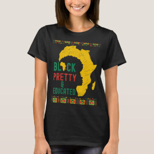 T-shirt Retro Plutôt Noir Et Éduqué Melanin Ce Africain
