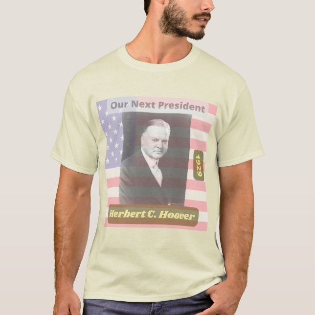 T-shirt Retro Politique Herbert Hoover Président Art 1929 (Devant)