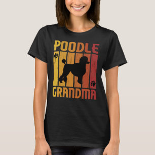 T-shirt Retro Poodle Grandma Pws Drôle Idée Cadeau Pour Ch