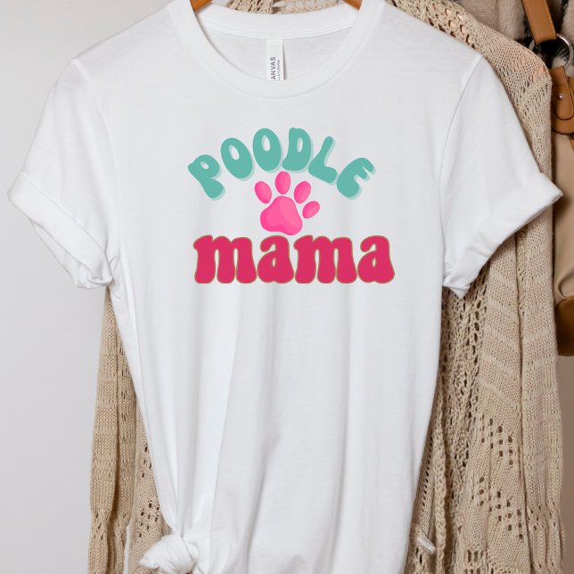 T-shirt Retro Poodle Mama Chien (Créateur téléchargé)
