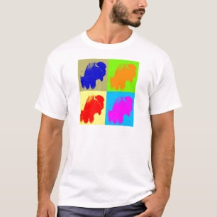 T-shirt Retro Pop Art Bison Buffalo