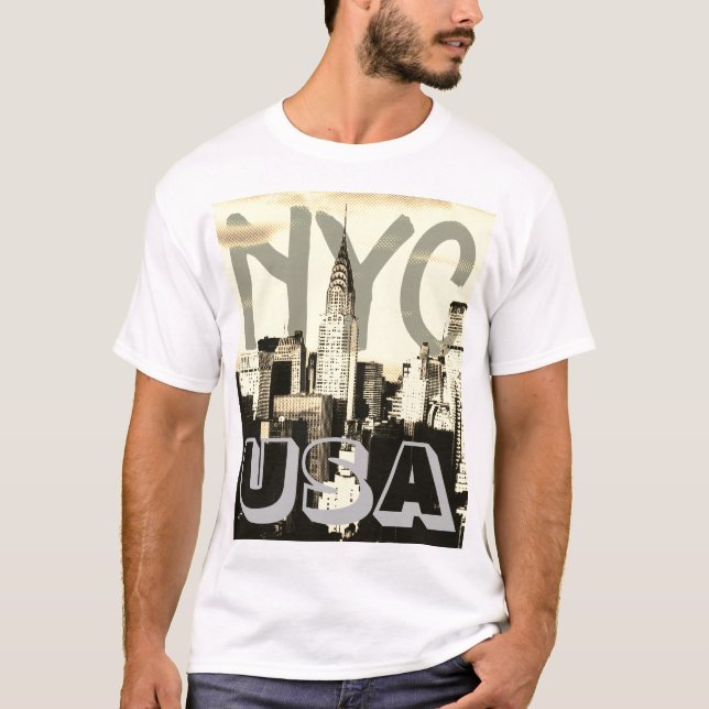 T-shirt Retro Pop Art Comic New York City NYC USA (Devant)