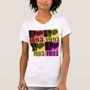 T-Shirt Rétro Pop Art - J'aime 1993