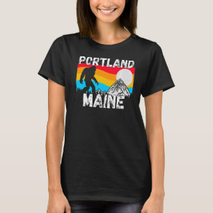 T-shirt Retro Portland ME Maine Ville Vêtements Souvenir
