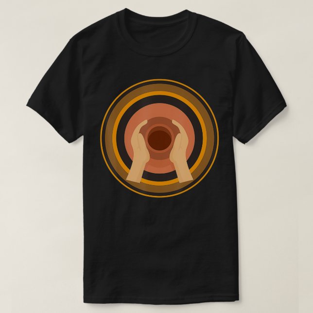 T-shirt Retro Pottery Wheel Clay Artist Ceramic Sculptor P (Design devant)