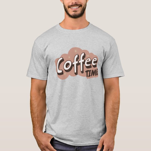 T-shirt rétro pour le café (Devant)