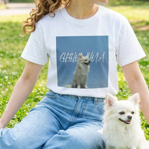T-shirt rétro pour maman de chien chihuahua ciel b
