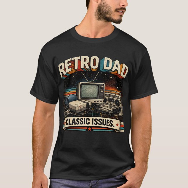 T-shirt rétro pour papa (Devant)