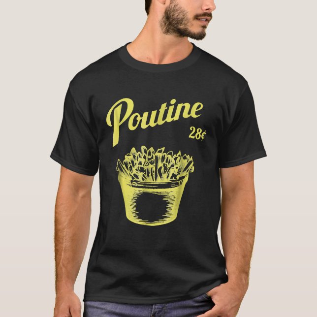 T-shirt Retro Poutine   Canada   Montreal (Devant)