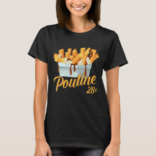 T-shirt Retro Poutine Canada Montréal Aliments pour gourme
