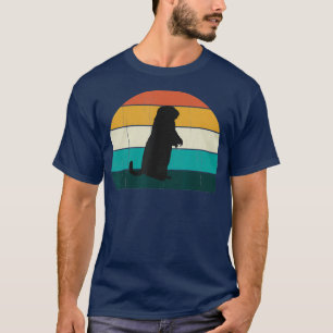 T-shirt Retro Prairie Chien Sunset Cool sol Vintage