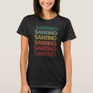 T-shirt Retro Prénom SANTINO Espagnol Garçon Anniversaire