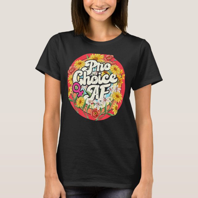 T-shirt Retro Pro Choice Af Abortion Féministe (Devant)