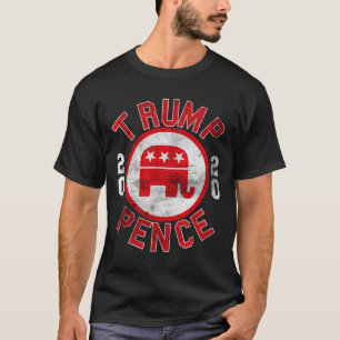 T-shirt Rétro Pro-trump Pence Républicain Eléphant Faire L