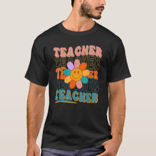 T-shirt Retro Professeur Daisy Coloré Daisy Flower Cute Te