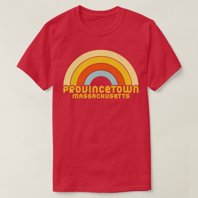 T-shirt Retro Provincetown Massachusetts (Design devant)