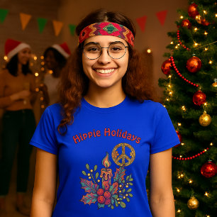 T-shirt Retro Psychedelic Hippie vacances Noël
