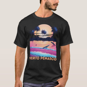 T-shirt Retro Puerto Penasco Mexique Surf souvenir