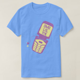 T-Shirt Retro Purple Flip Phone
