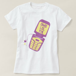 T-Shirt Retro Purple Flip Phone