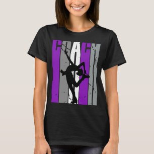 T-shirt Retro Purple Patinage sur glace Entraîneur Femmes 