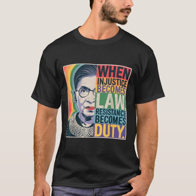 T-shirt Rétro Quand L'Injustice Devient La Résistance À La (Devant)