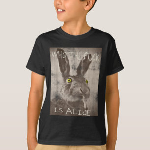 T-shirt Rétro Qui Est Alice Drôle Lapin