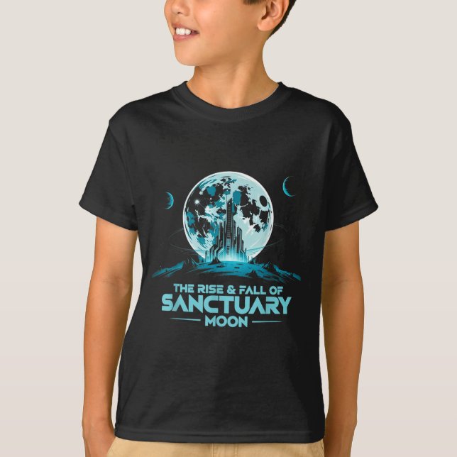 T-shirt Retro Quote The Rise And Fall Of Sanctuary Moon Cl (Devant)