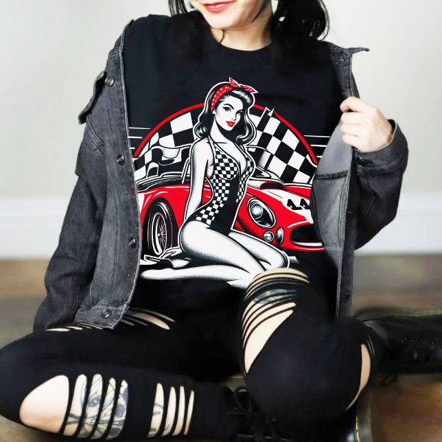T-shirt Retro Racing Pin-up (Créateur téléchargé)