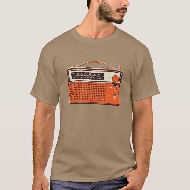T-shirt rétro radio de transistor (Devant)