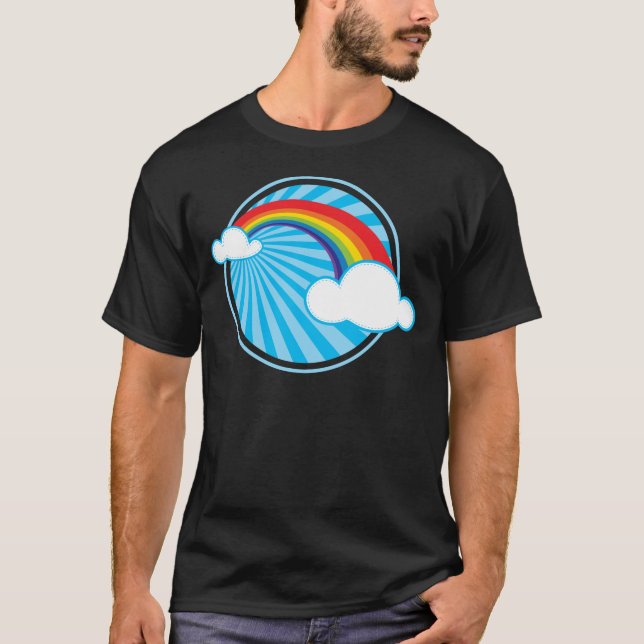 T-SHIRT RETRO RAINBOW (Devant)