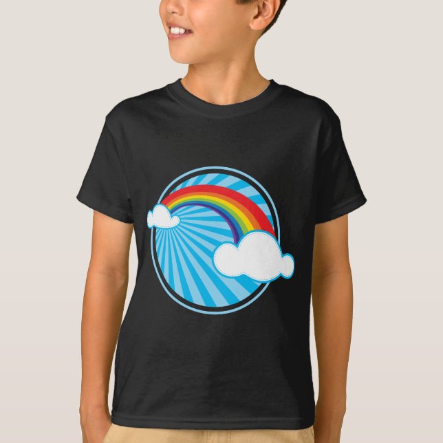 T-SHIRT RETRO RAINBOW (Devant)
