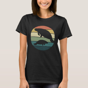 T-shirt Rétro Rainbow Manatees pour la Floride Manatee
