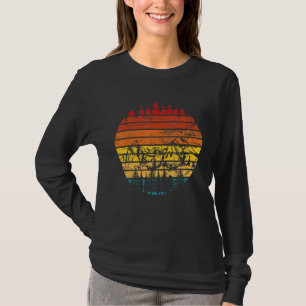 T-shirt Retro Randonnées Randonneurs Mountain Escalade Cam