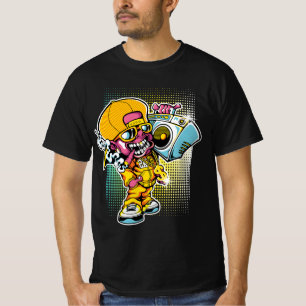 T-shirt Retro Rap Ghoul - 90s Hip-Hop Halloween Vibes