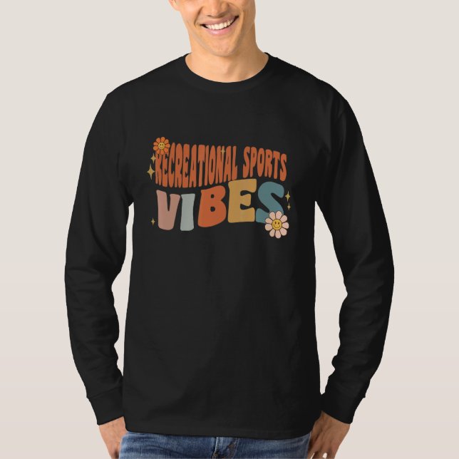 T-shirt Retro Recreational Sports Vibes Teacher Women Kids (Devant)