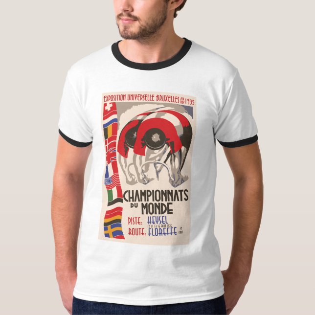 T-shirt Rétro recyclage de conception d'art déco des (Devant)