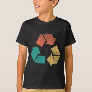 T-shirt Retro Recycle Logo Protéger la nature Jour des ter