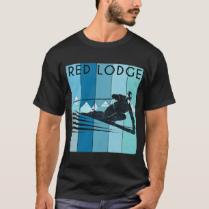 T-shirt Retro Red Lodge Montana Ski Vintage Red Lodge MT S
