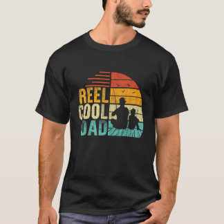 T-shirt Retro Reel Cool Papa Fishing Papa Joke Fisherman F