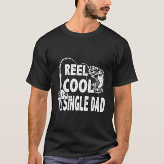 T-shirt Retro Reel Cool Single Papa Pêche Famille Amoureux
