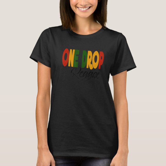 T-shirt Retro Reggae Music One Drop Jamaica Roots & Cultur (Devant)