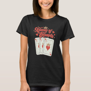 T-shirt Retro Reine Des Coeurs Jouer Des Cartes Saint Vale