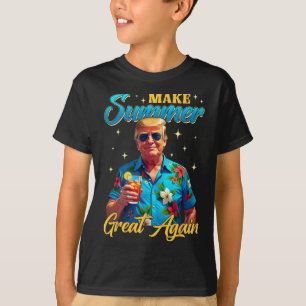 T-shirt Retro Rendre l'été grand à nouveau Donald Trump ét