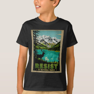 T-shirt Rétro Résiste Alt Us National Park Nps Service