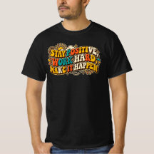 T-Shirt Rétro Restez Positif