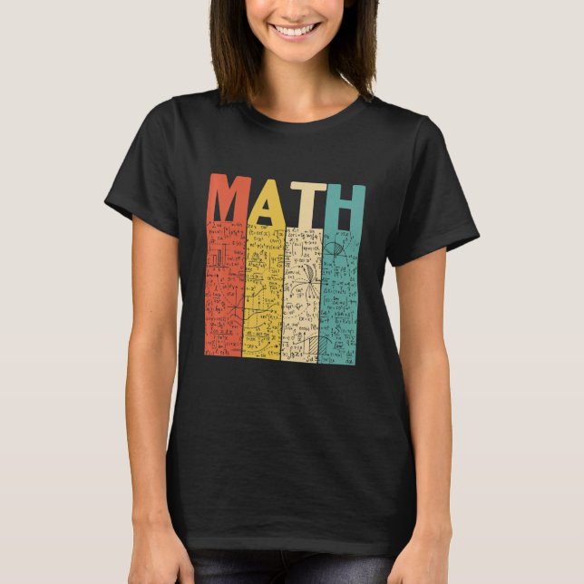 T-shirt Retro Retour À L'École Math Enseignant Math Pun Eq (Devant)