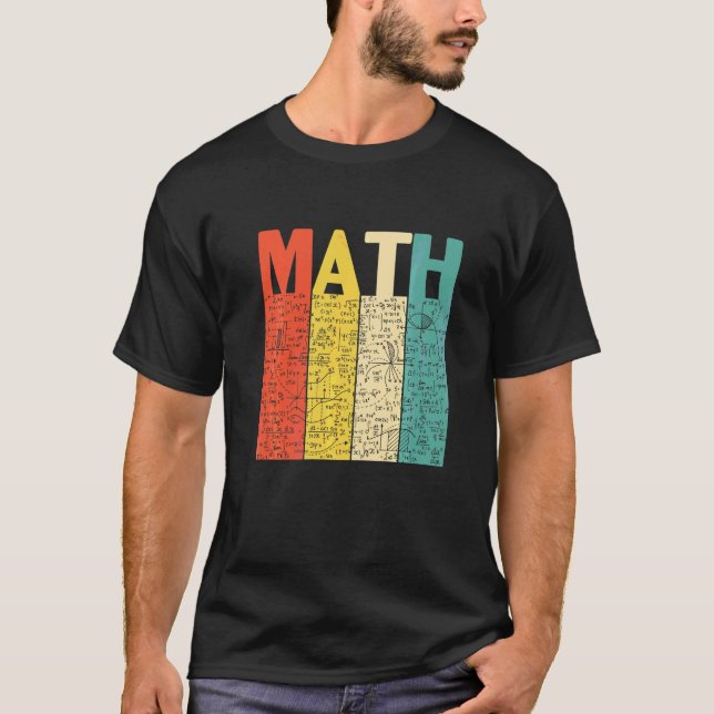 T-shirt Retro Retour à l'école Prof de Maths Équation de B (Devant)