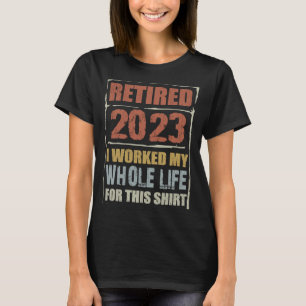 T-shirt Retro Retraite 2023 Hommes Femmes Humour